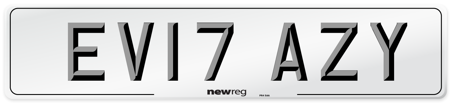 EV17 AZY Number Plate from New Reg